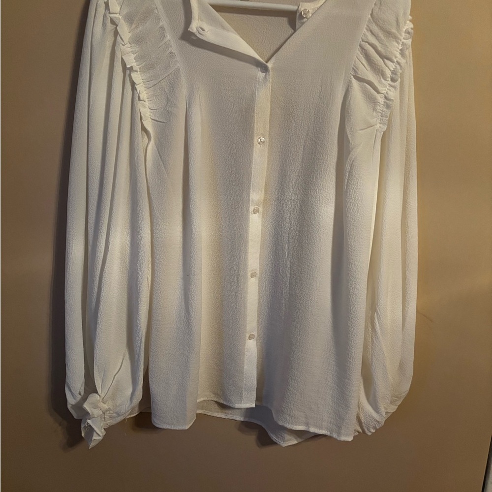Elegant White Women's Blouse